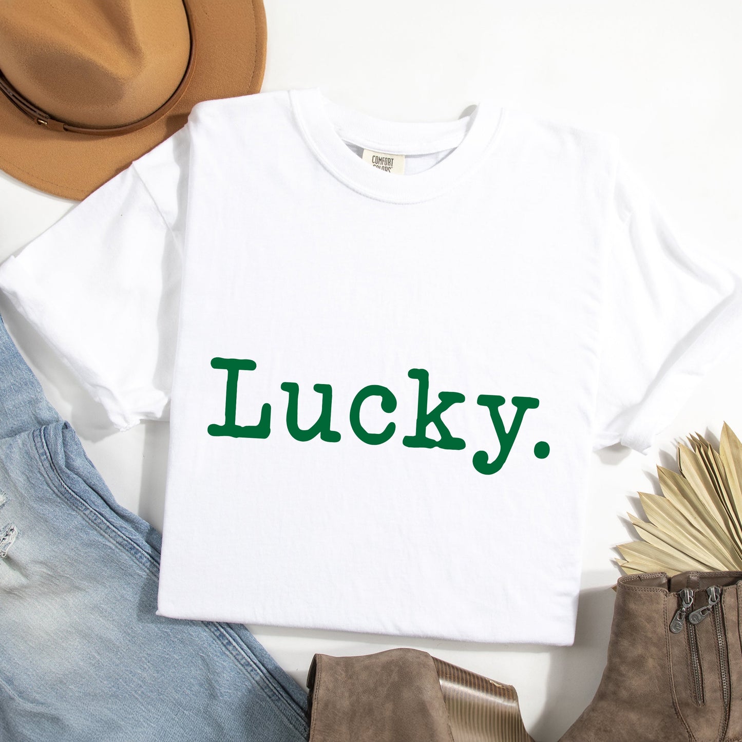 Lucky Typewriter | Garment Dyed Tee