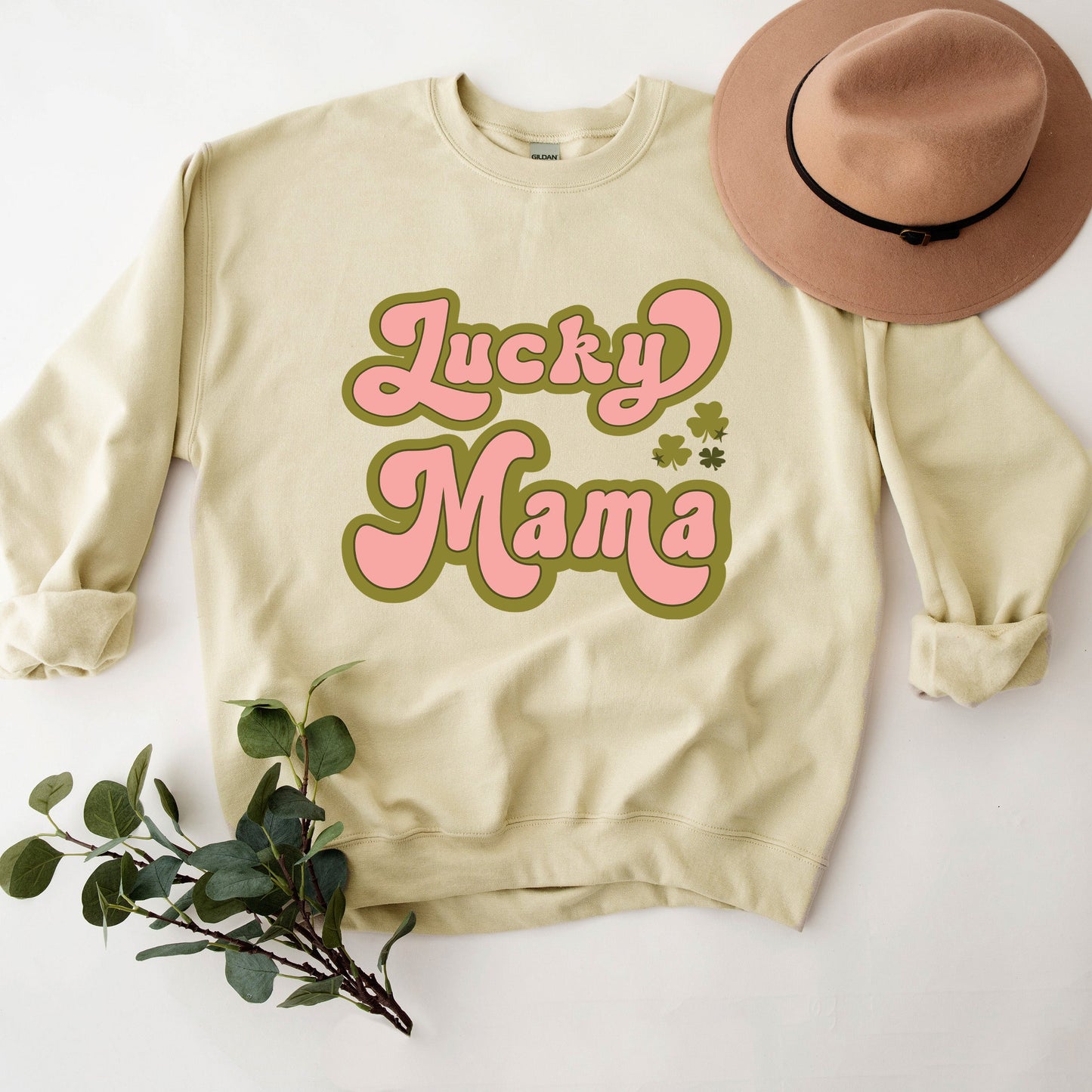 Lucky Mama Retro Clovers | Sweatshirt