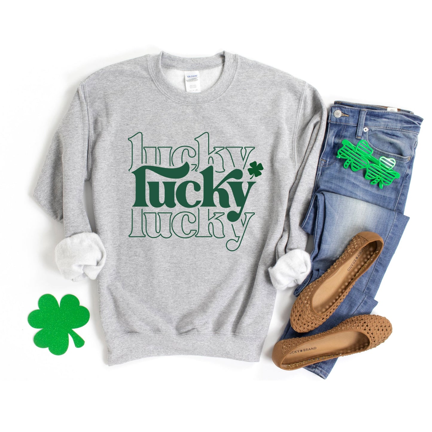 Lucky Clover Stacked | Sweatshirt