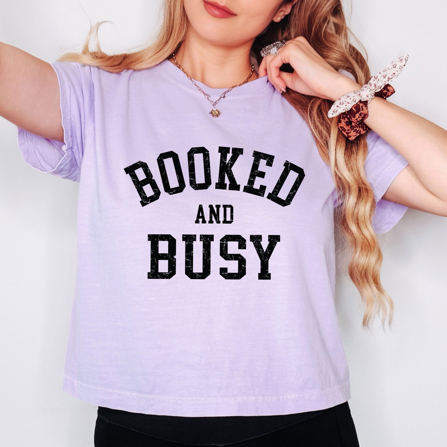 Booked And Busy | Relaxed Fit Cropped Tee