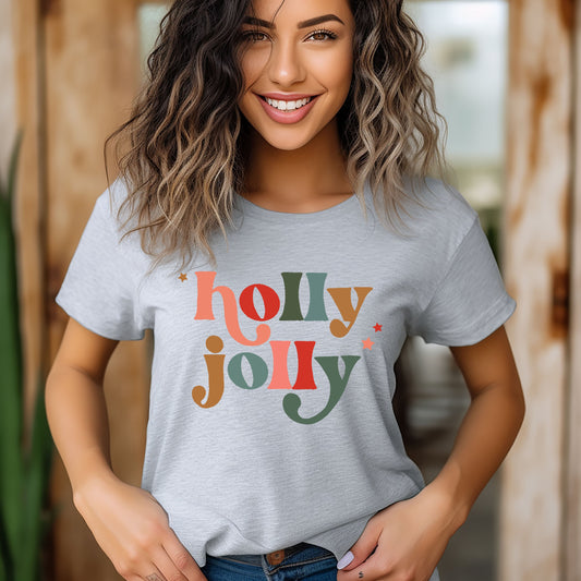 Holly Jolly Stars | Short Sleeve Crew Neck