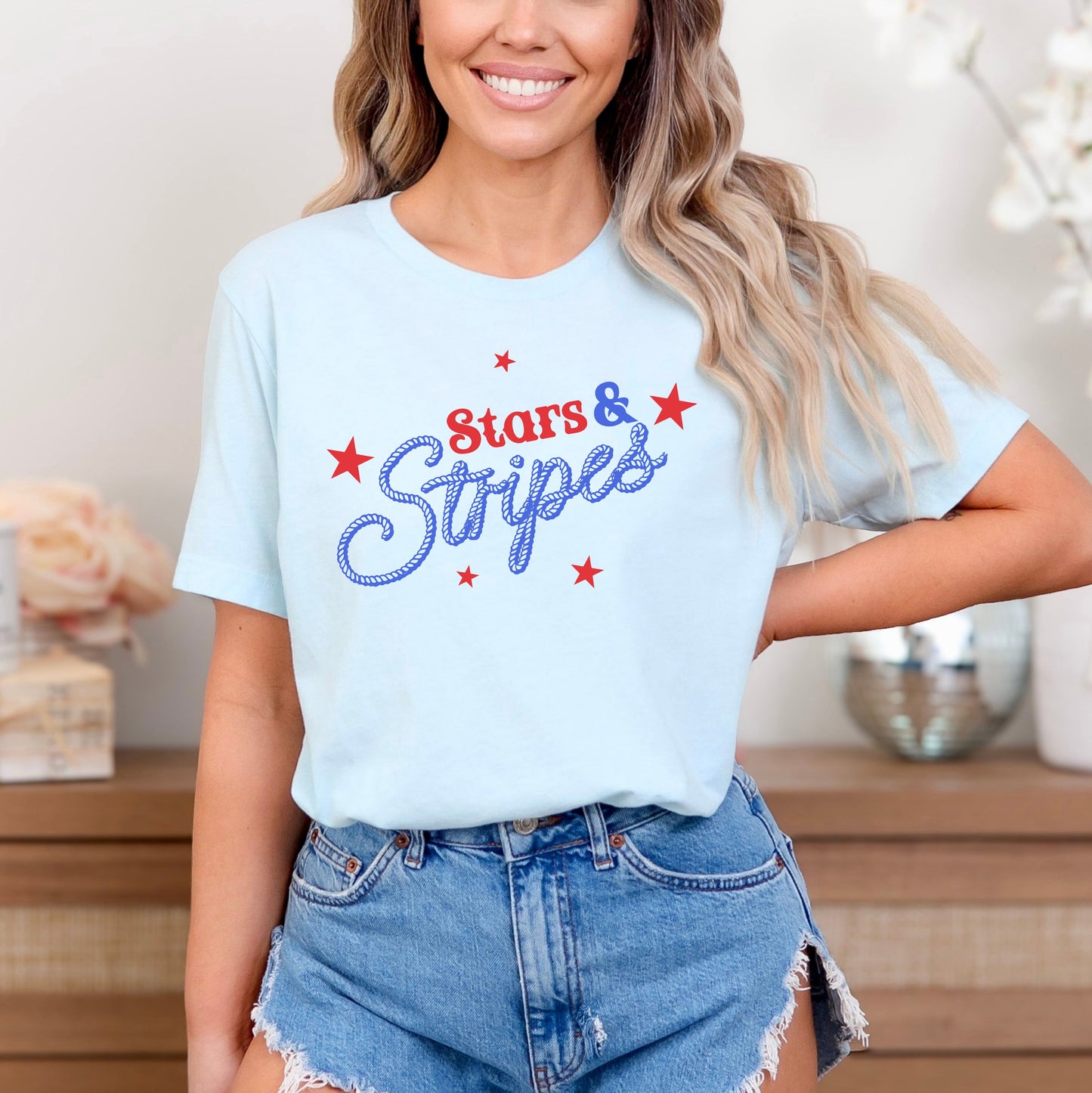 Western Stars And Stripes | Short Sleeve Graphic Tee