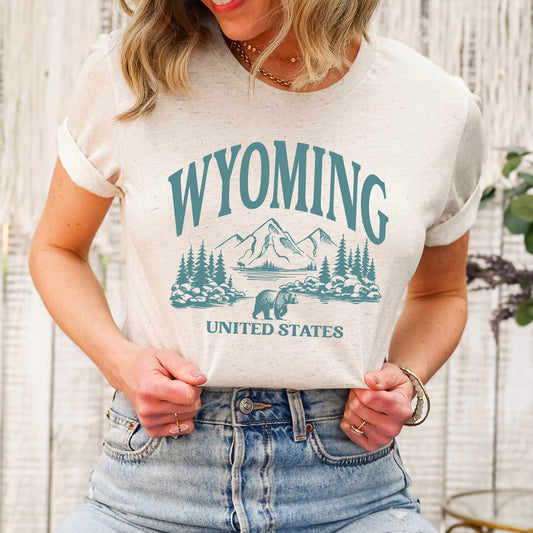 Wyoming Forest Scene | Short Sleeve Crew Neck