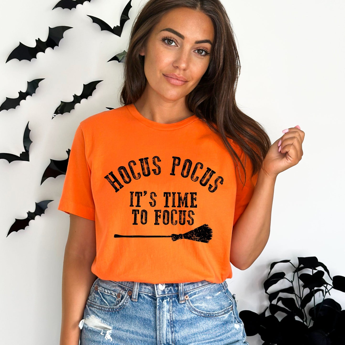 Hocus Pocus It's Time to Focus | Short Sleeve Crew Neck