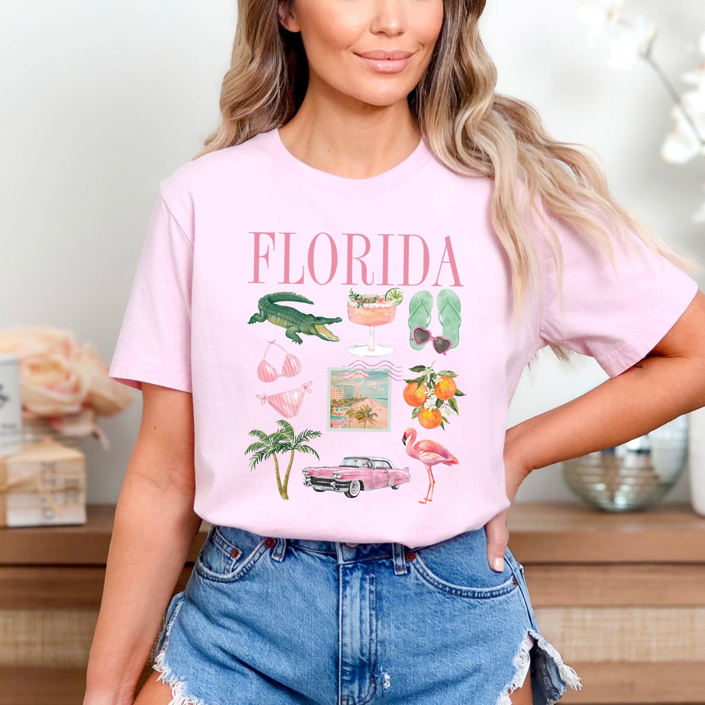 Florida Vacation Collage | Short Sleeve Graphic Tee