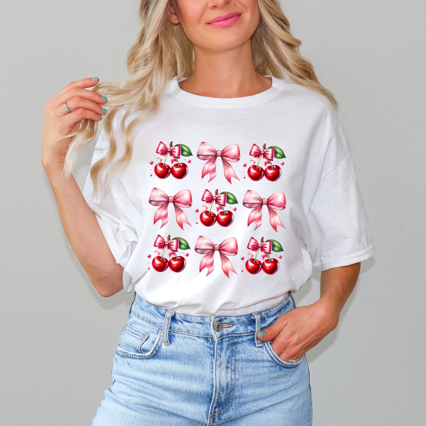 Coquette Pink Cherry Chart | Short Sleeve Graphic Tee