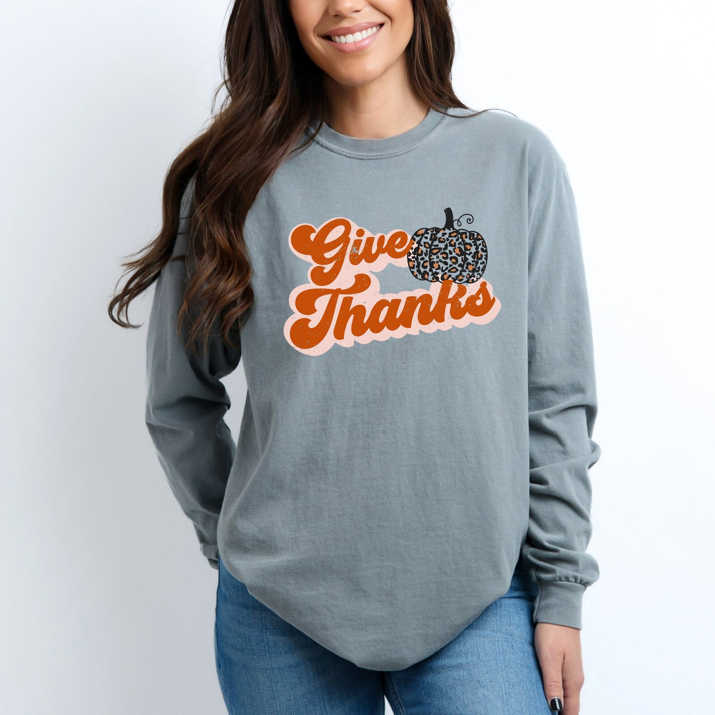 Give Thanks Pumpkin | Garment Dyed Long Sleeve