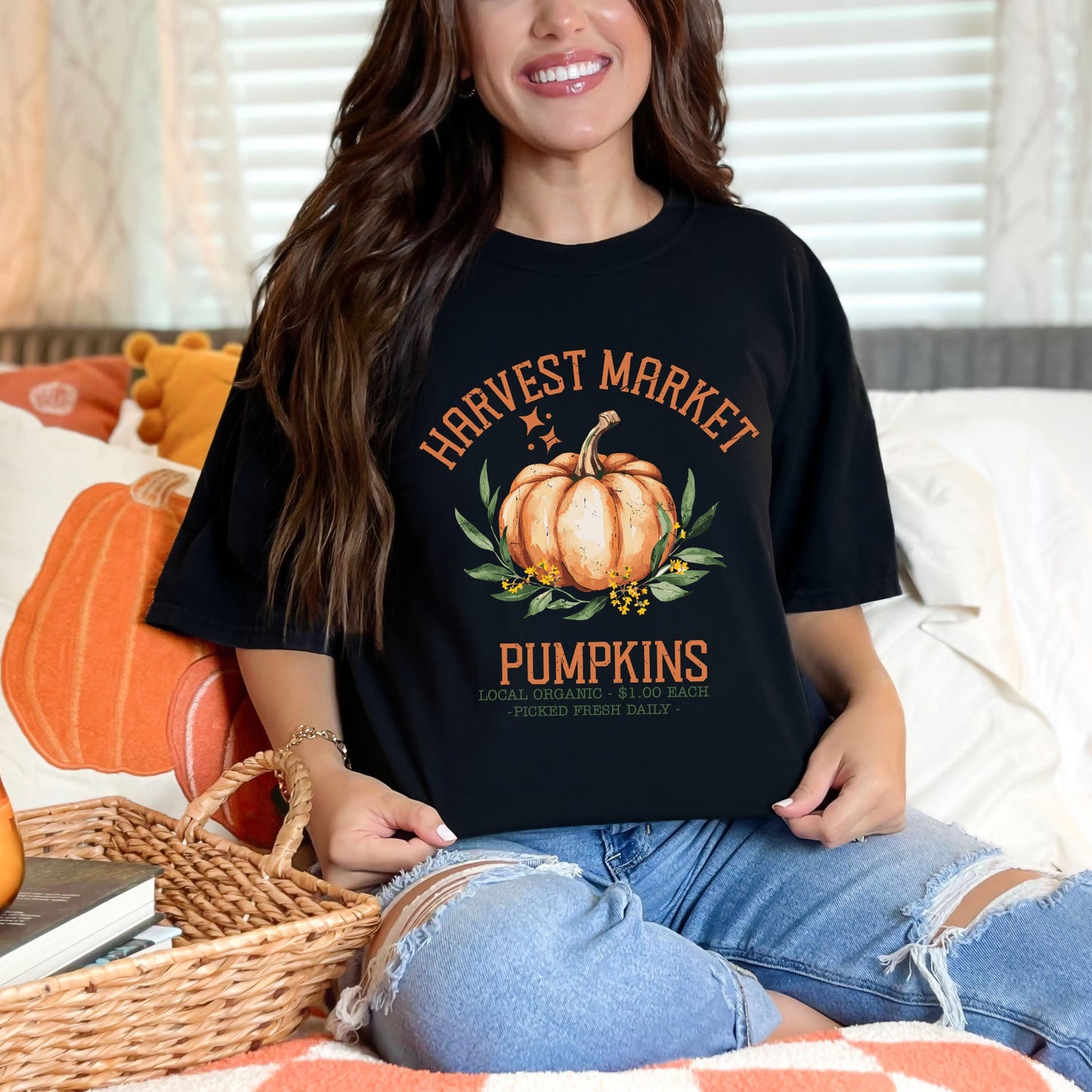 Harvest Market Pumpkin | Garment Dyed Tee