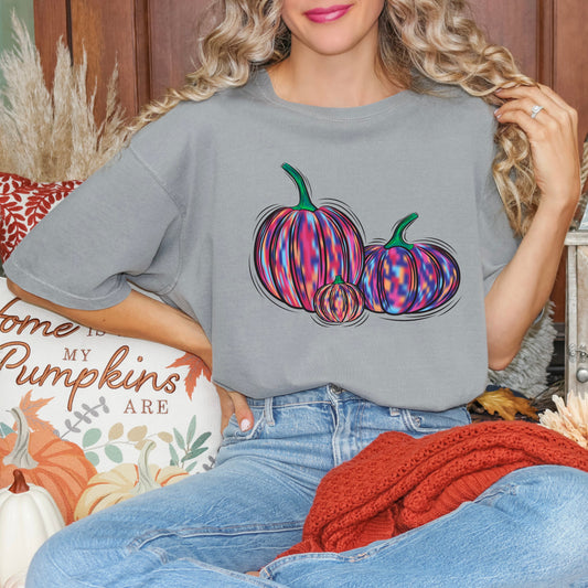 Colorful Pumpkins | Garment Dyed Tee