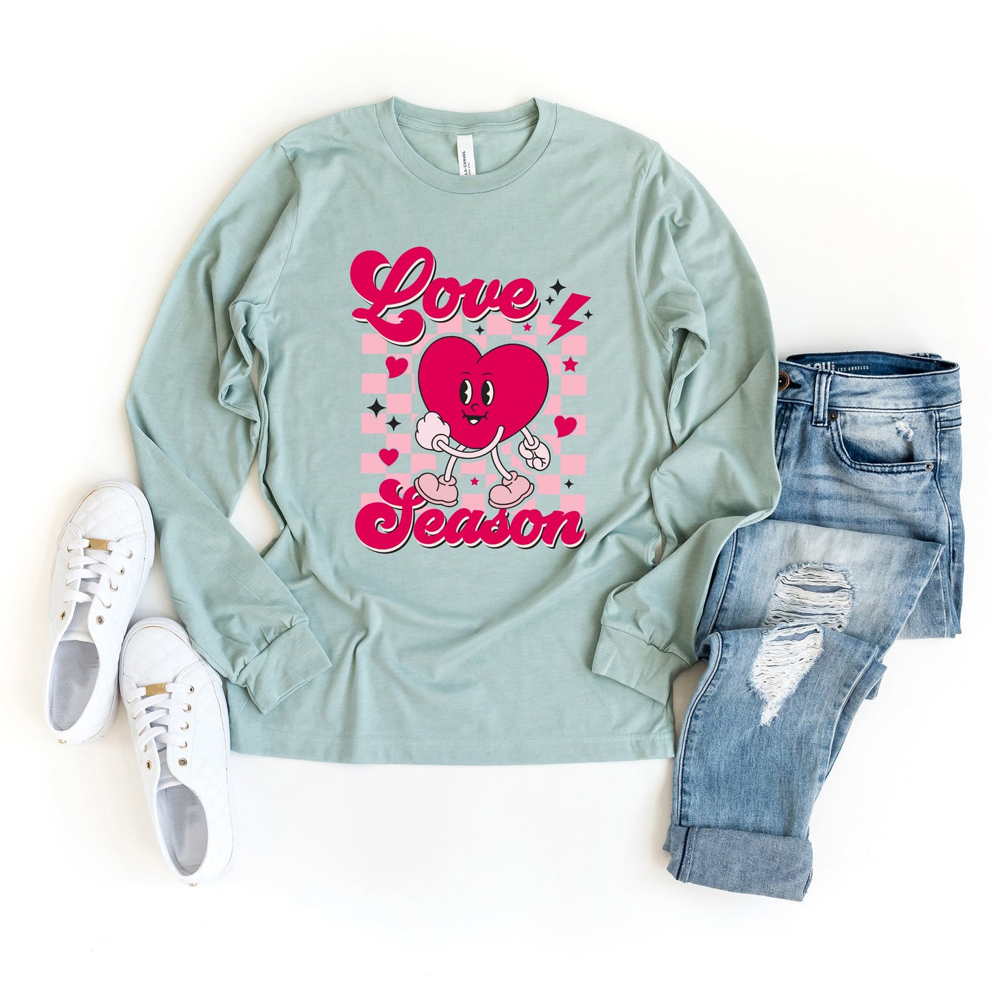 Love Season Heart | Long Sleeve Crew Neck