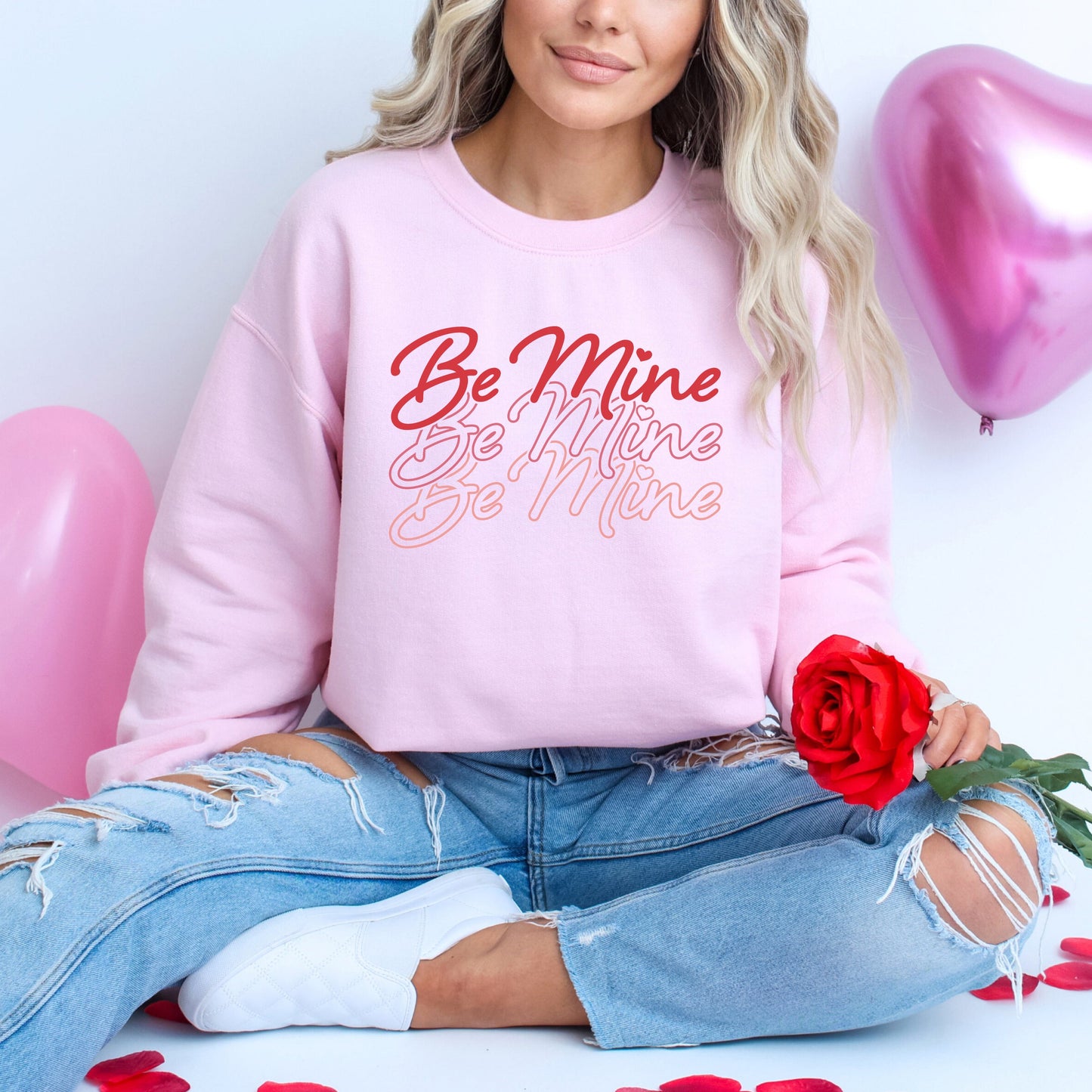 Be Mine Cursive Stacked | Sweatshirt