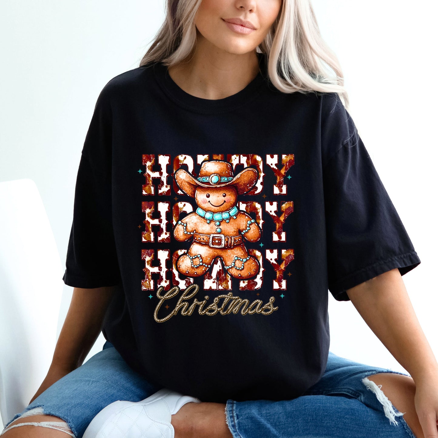 Howdy Gingerbread | Garment Dyed Tee