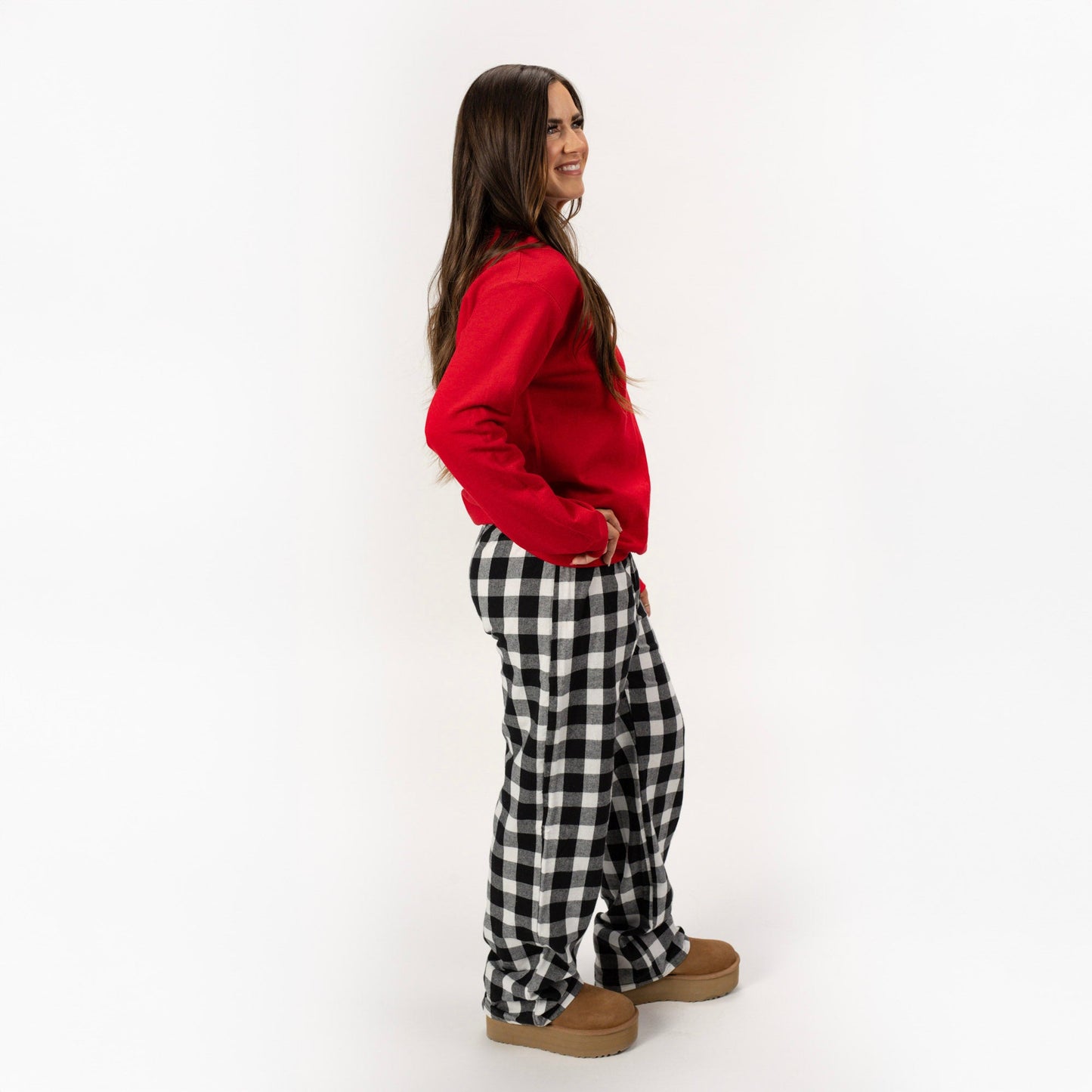 Already Tired Tomorrow | Plaid Pajama Sweatshirt Set