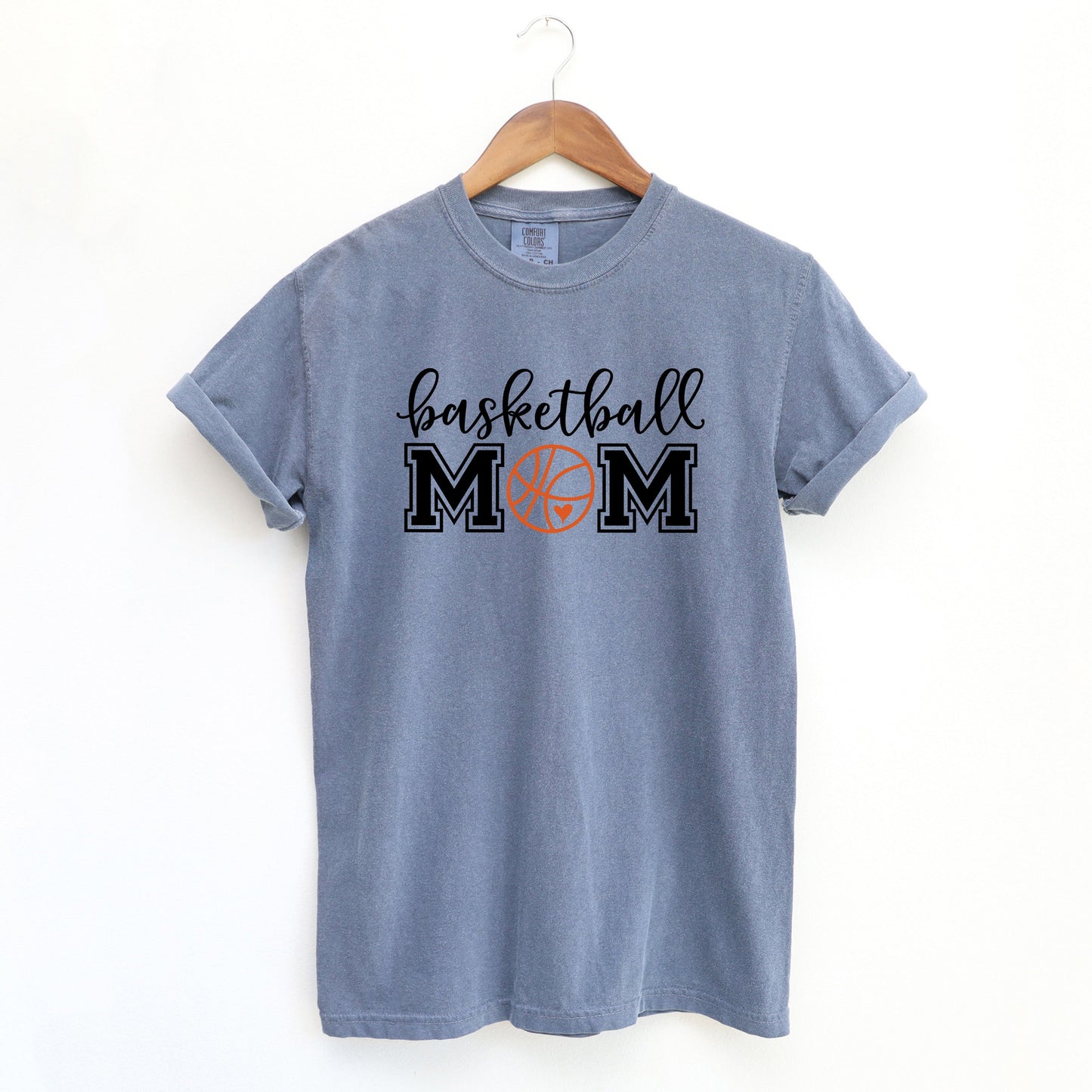 Basketball Mom With Ball | Garment Dyed Short Sleeve Tee