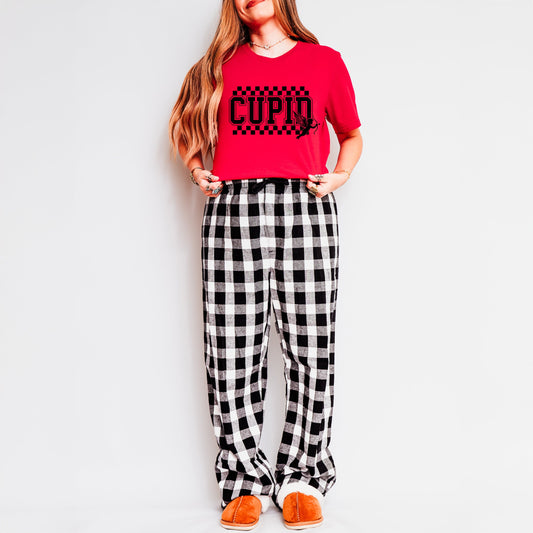 Cupid Varsity Checkered | Plaid Pajama Set