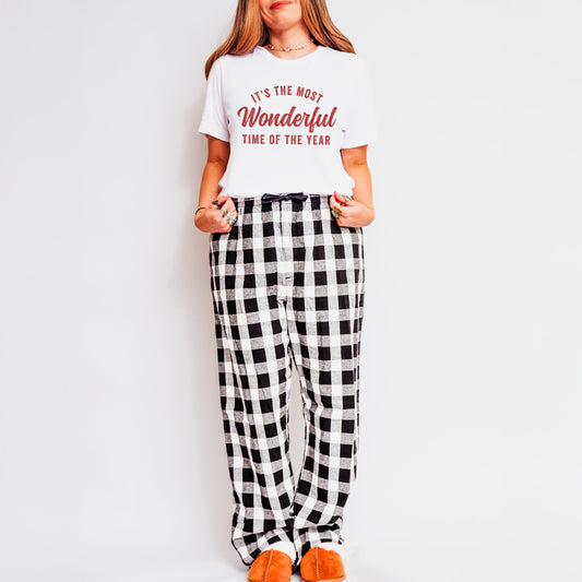 It's The Most Wonderful Time Of The Year | Plaid Pajama Set