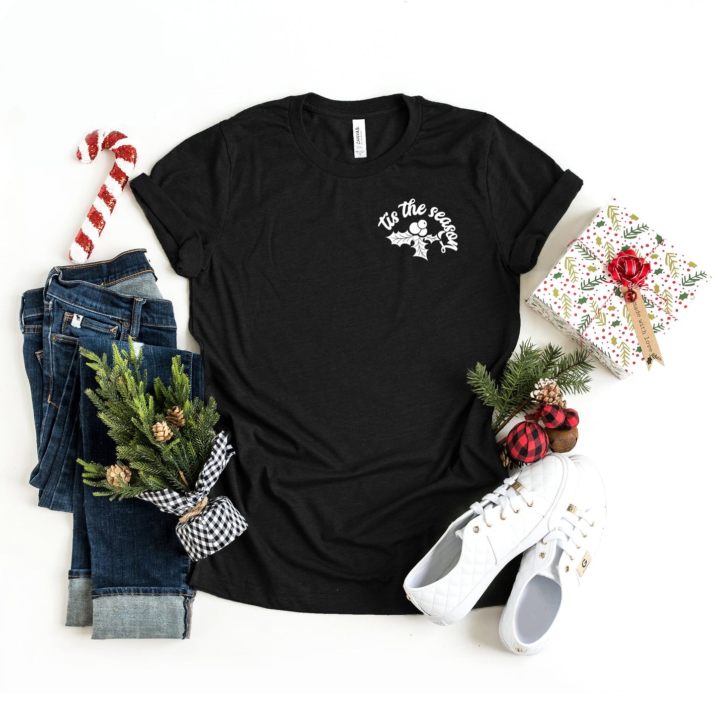 Tis The Season Holly Berries Mini | Short Sleeve Crew Neck