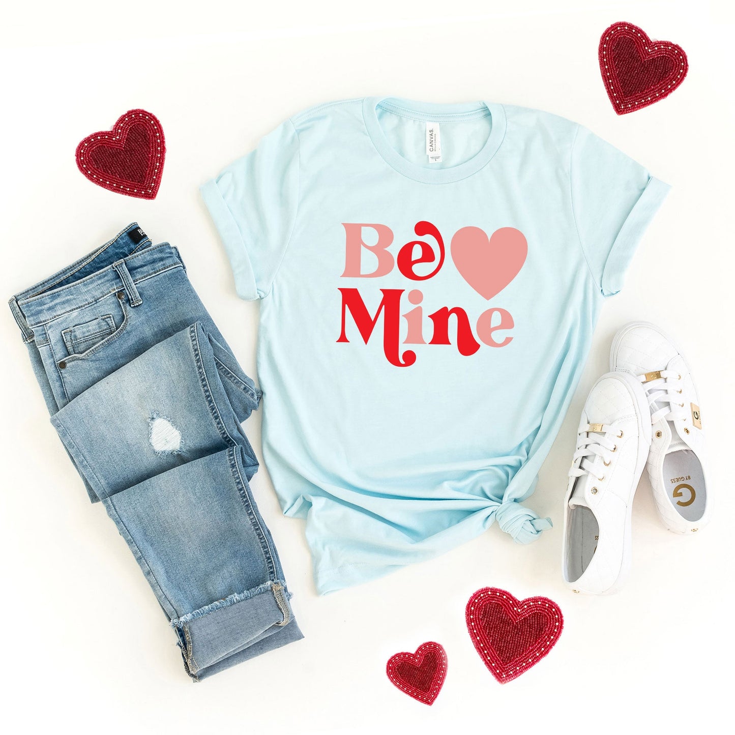 Be Mine Heart Bold | Short Sleeve Crew Neck