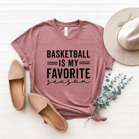 Basketball Is My Favorite Season | Short Sleeve Graphic Tee