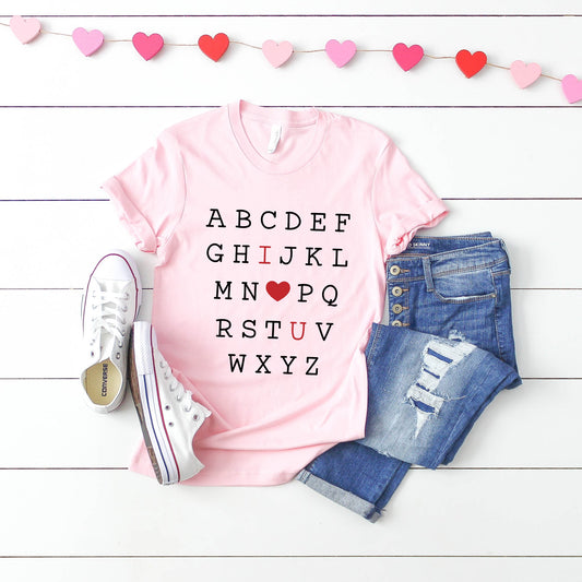 Alphabet I Love You | Short Sleeve Graphic Tee