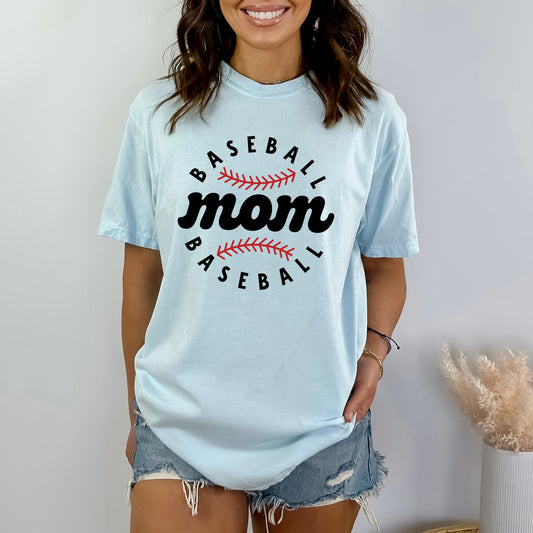 Baseball Mom Baseball | Garment Dyed Short Sleeve Tee