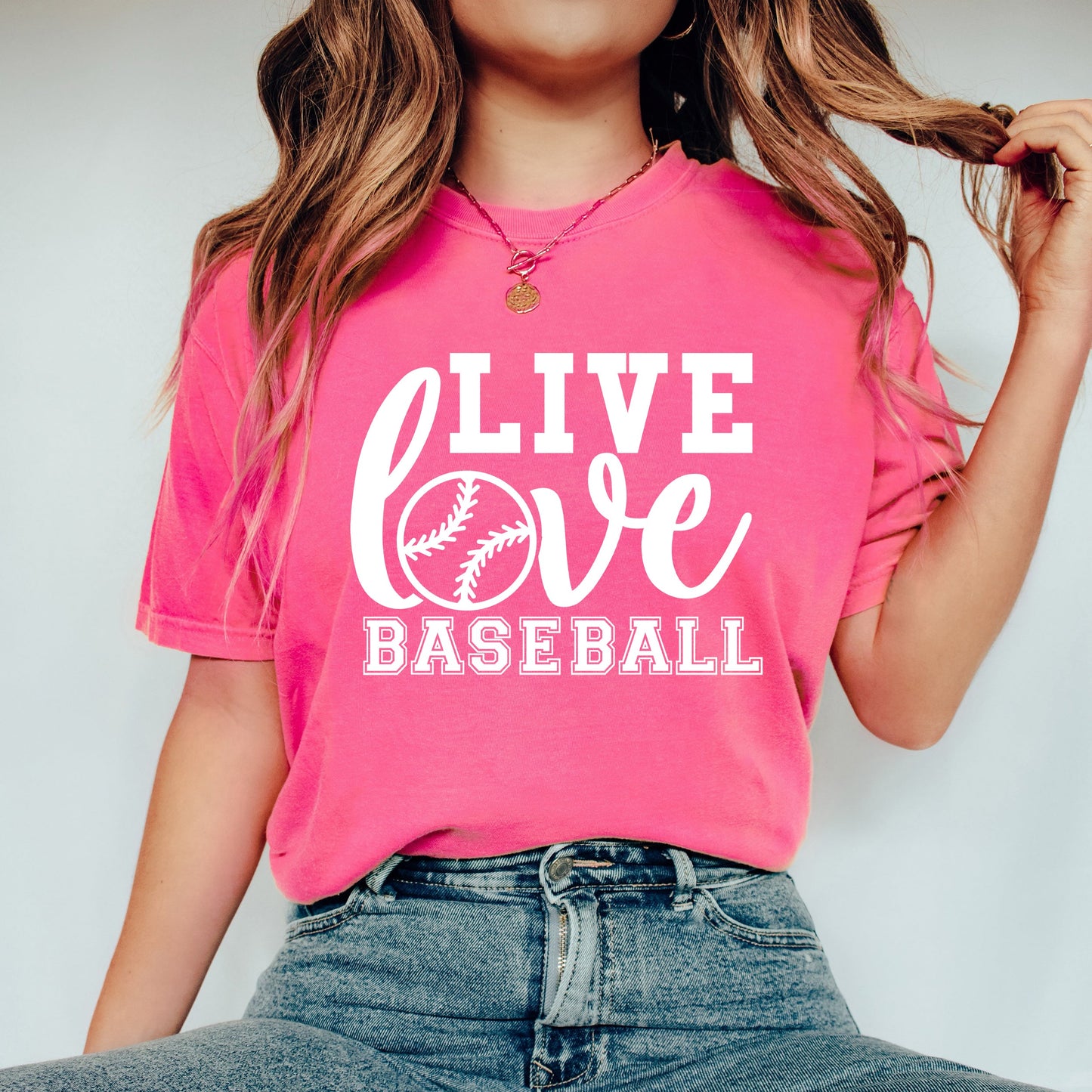 Live Love Baseball | Garment Dyed Short Sleeve Tee