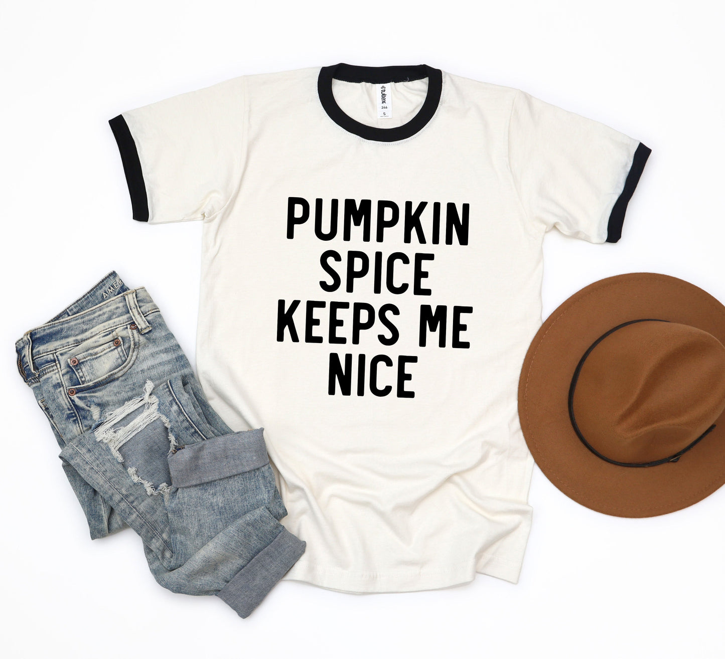 Pumpkin Spice Keeps Me Nice | Ringer Tee