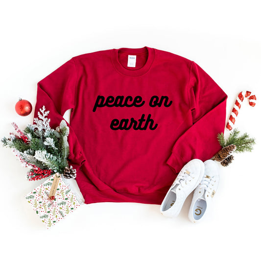 Peace On Earth Bold Cursive | Sweatshirt