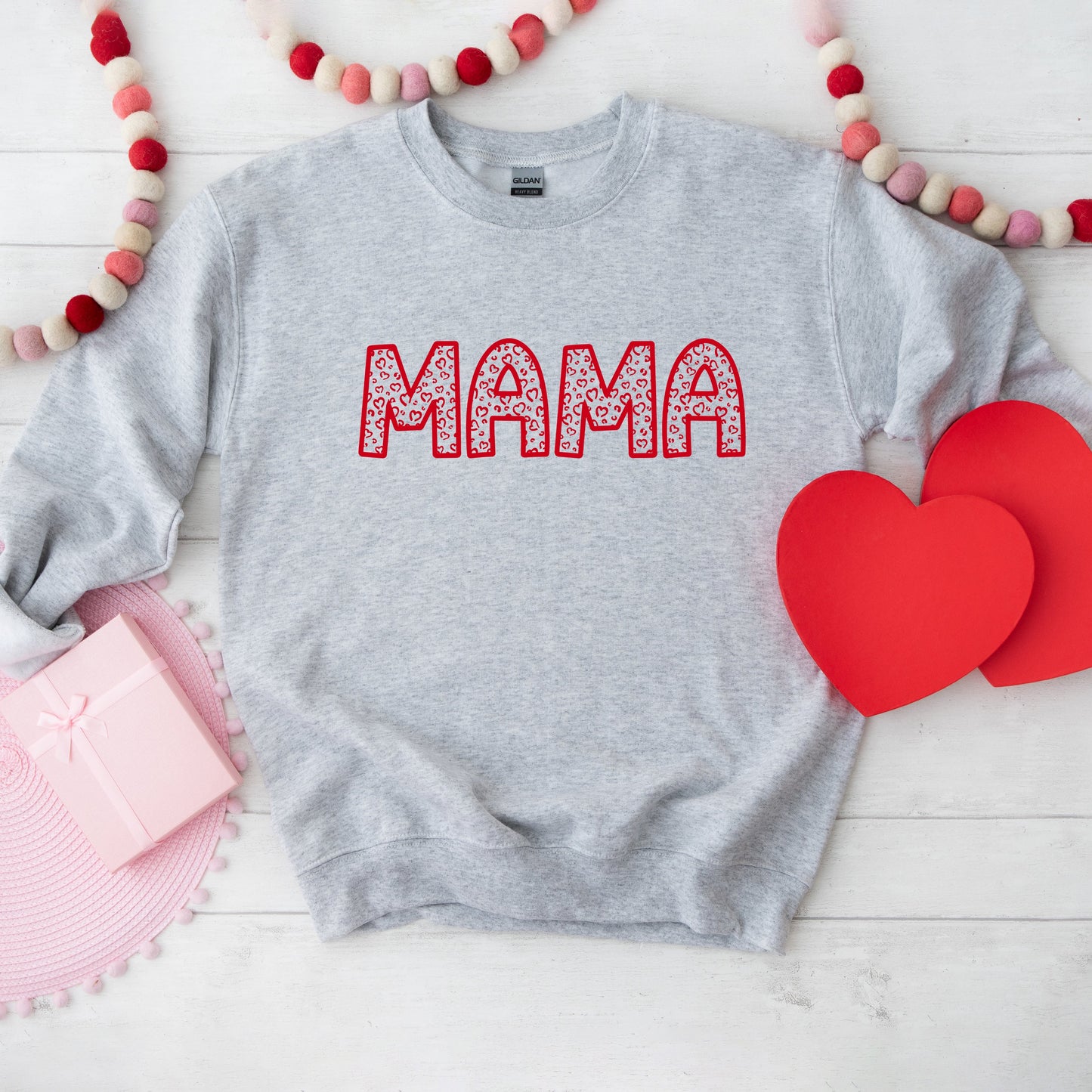 Mama Leopard Hearts | Sweatshirt