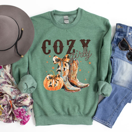 Coquette Fall Western Boots | Sweatshirt