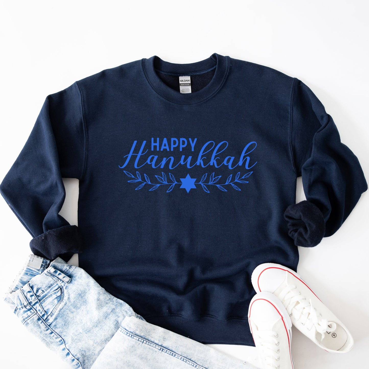 Happy Hanukkah Blue | Sweatshirt