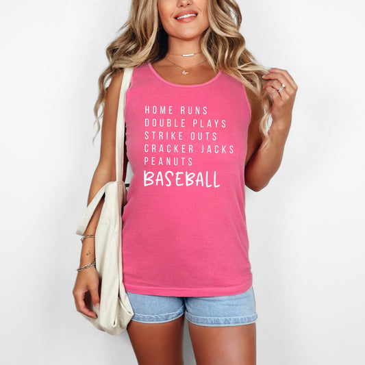 Baseball Words | Garment Dyed Tank