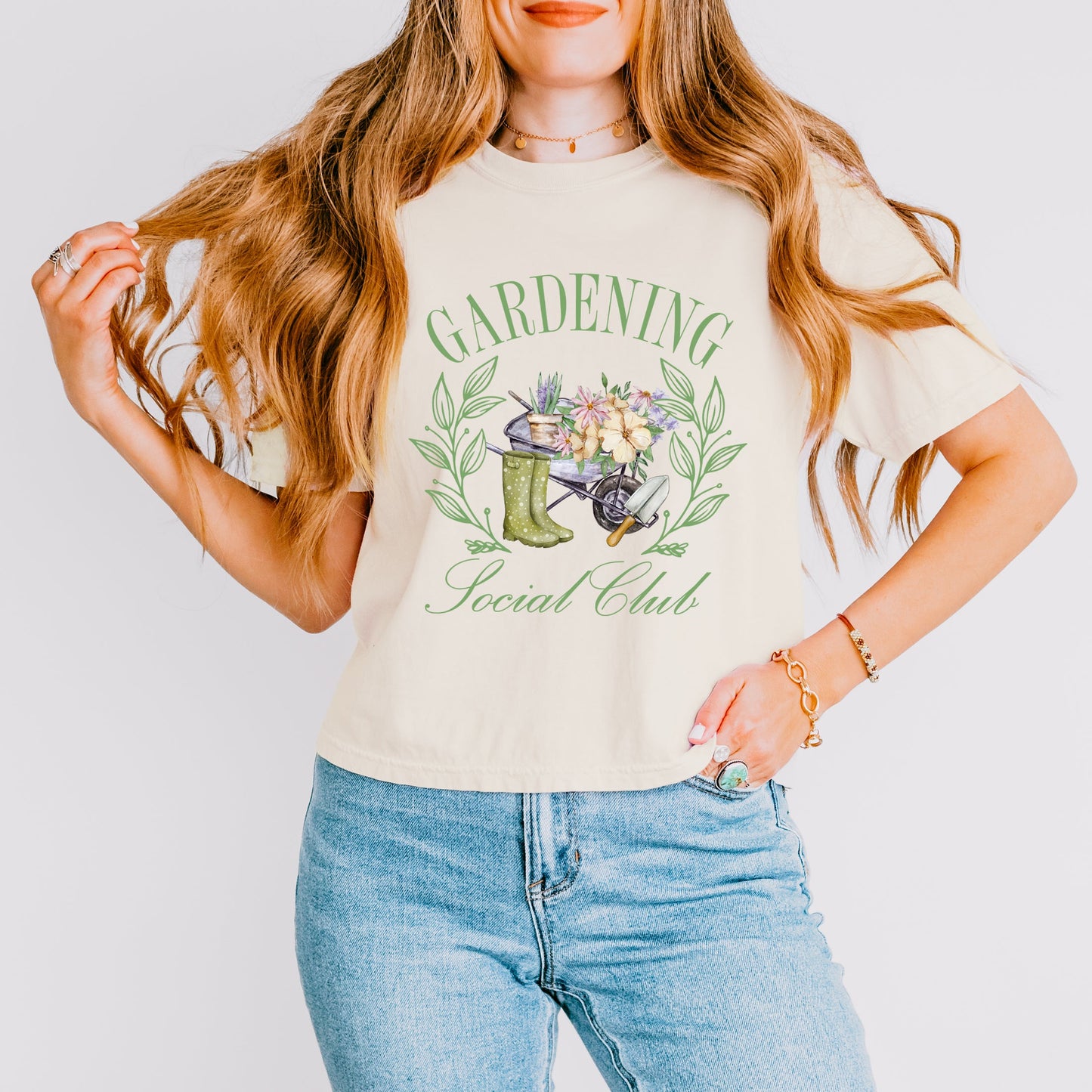 Gardening Social Club | Relaxed Fit Cropped Tee