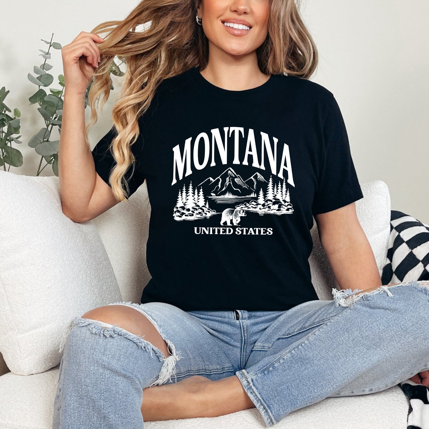 Montana Forest Scene | Short Sleeve Crew Neck