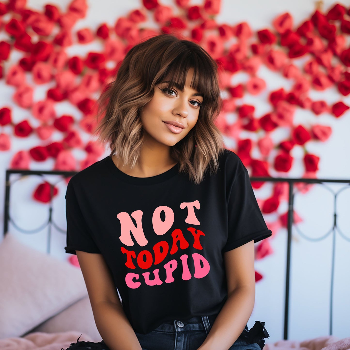 Not Today Cupid Retro | Short Sleeve Graphic Tee