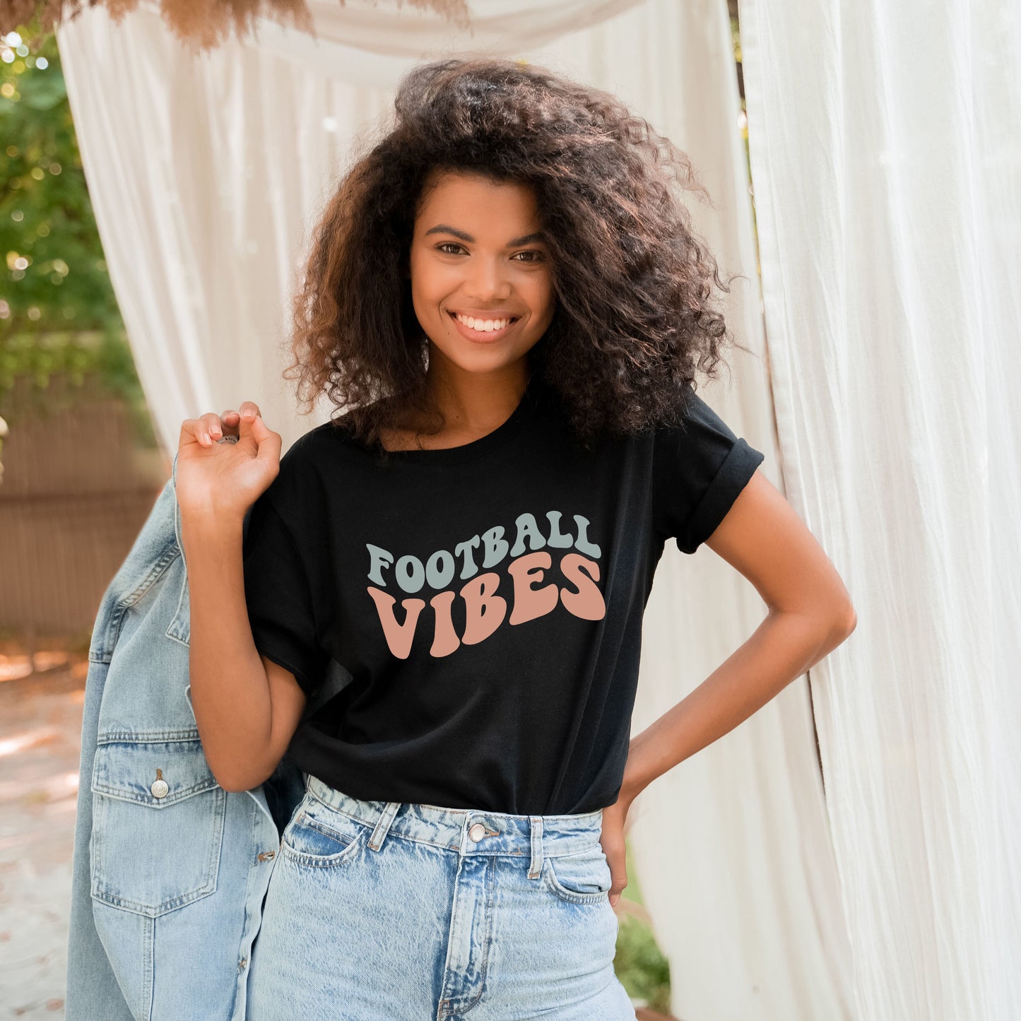 Football Vibes Colorful | Short Sleeve Crew Neck