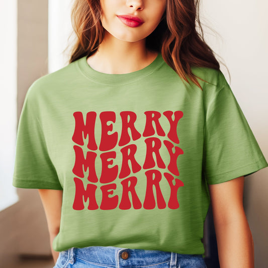 Merry Stacked | Short Sleeve Crew Neck