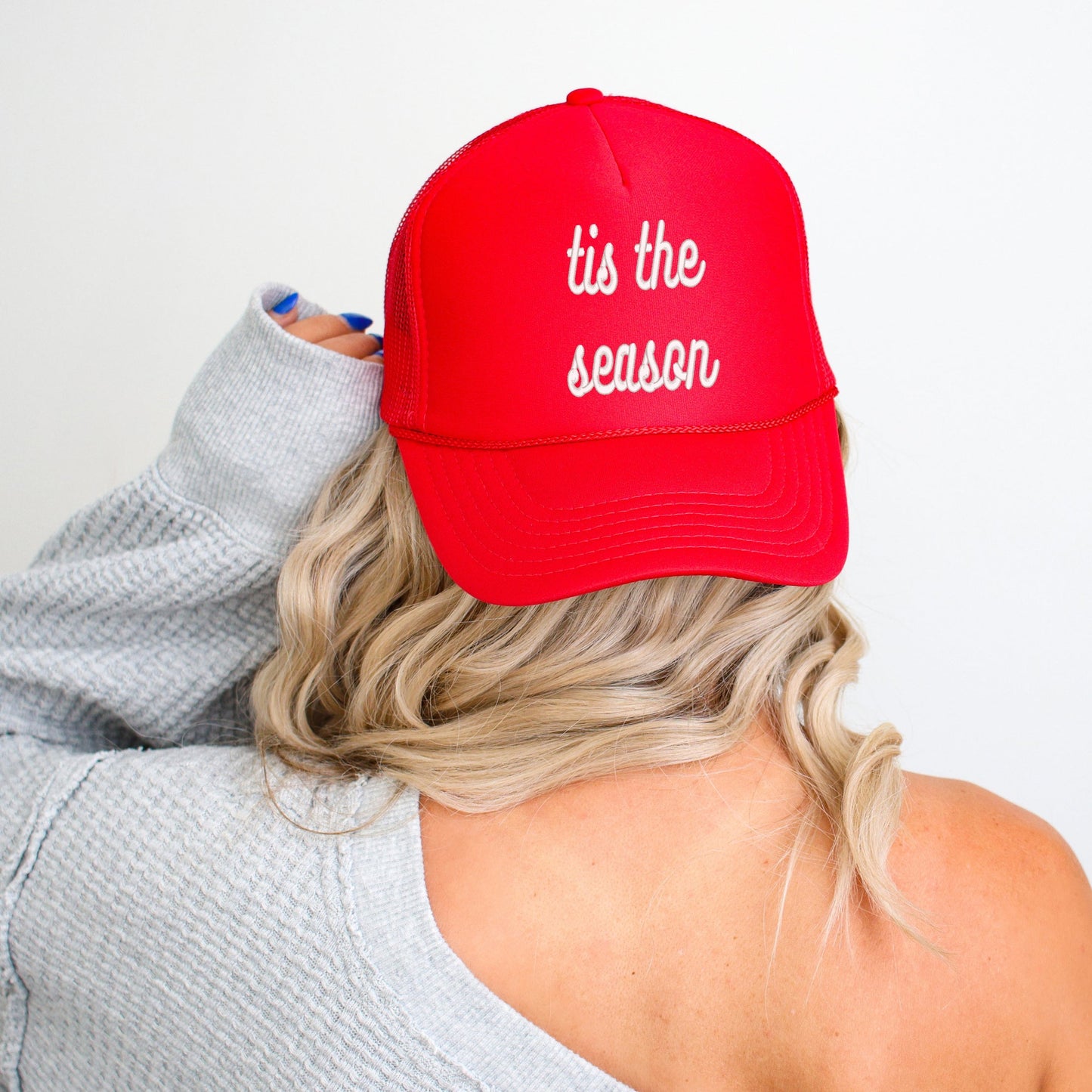 Embroidered Tis The Season Bold Cursive | Foam Trucker Hat