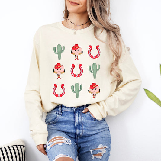 Western Valentine Chart | Garment Dyed Long Sleeve