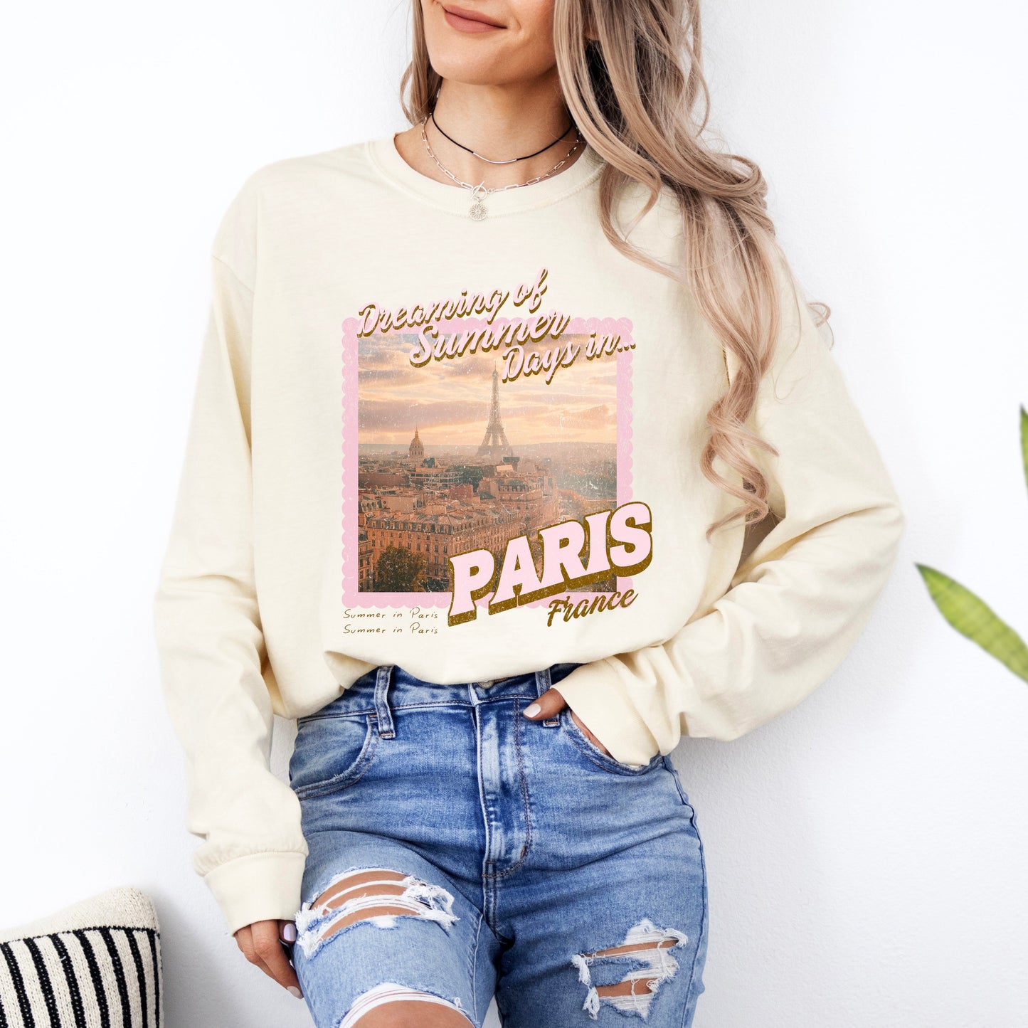 Dreaming Of Paris | Garment Dyed Long Sleeve