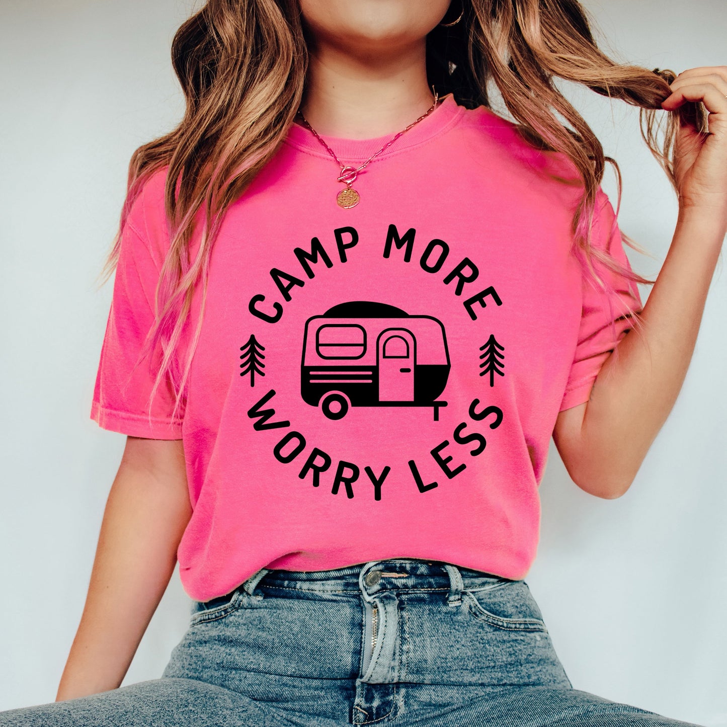 Camp More Worry Less Camper | Garment Dyed Short Sleeve Tee