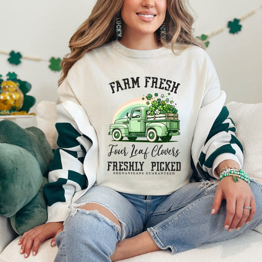 Farm Fresh Green Truck | Garment Dyed Tee