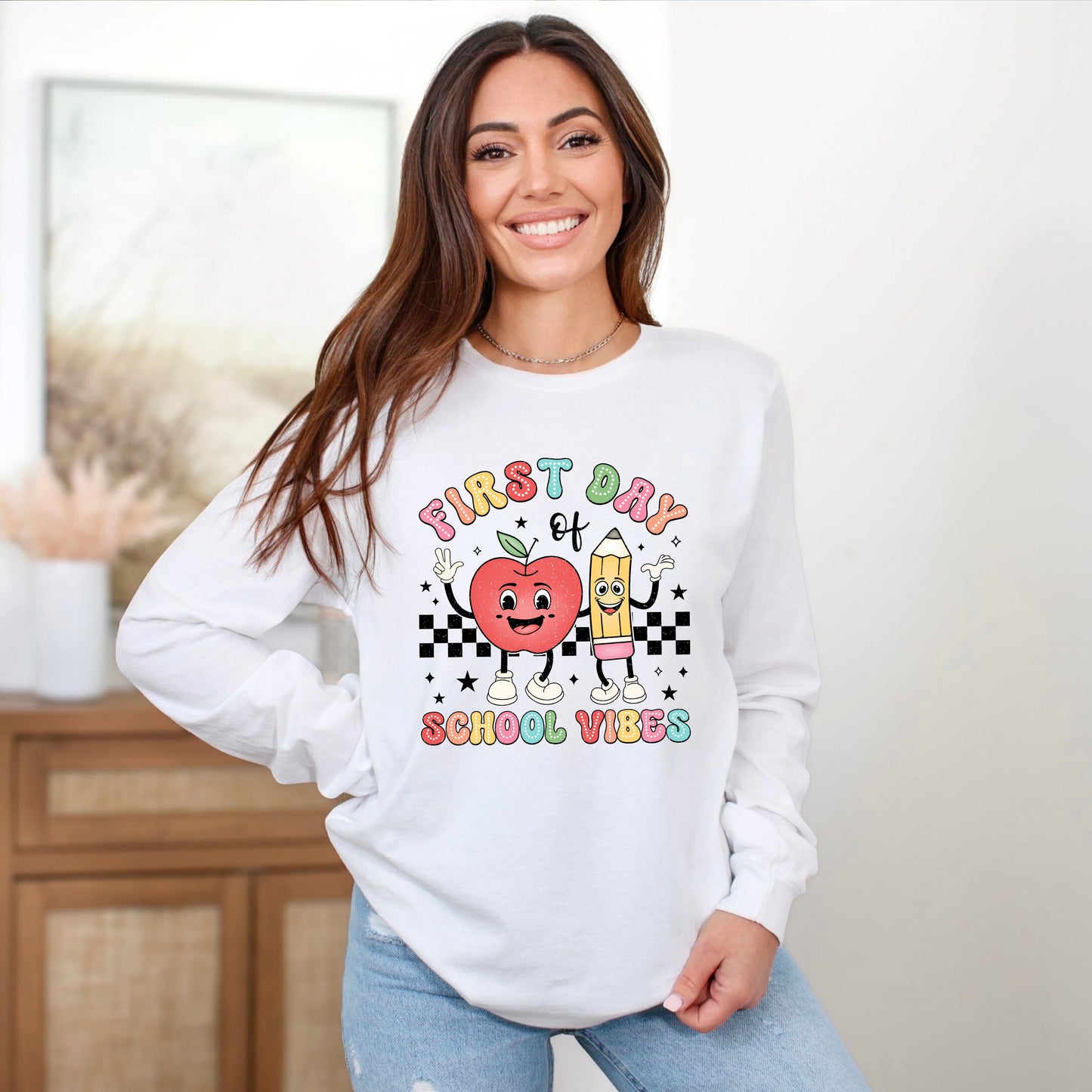 First Day School Vibes | Long Sleeve Crew Neck