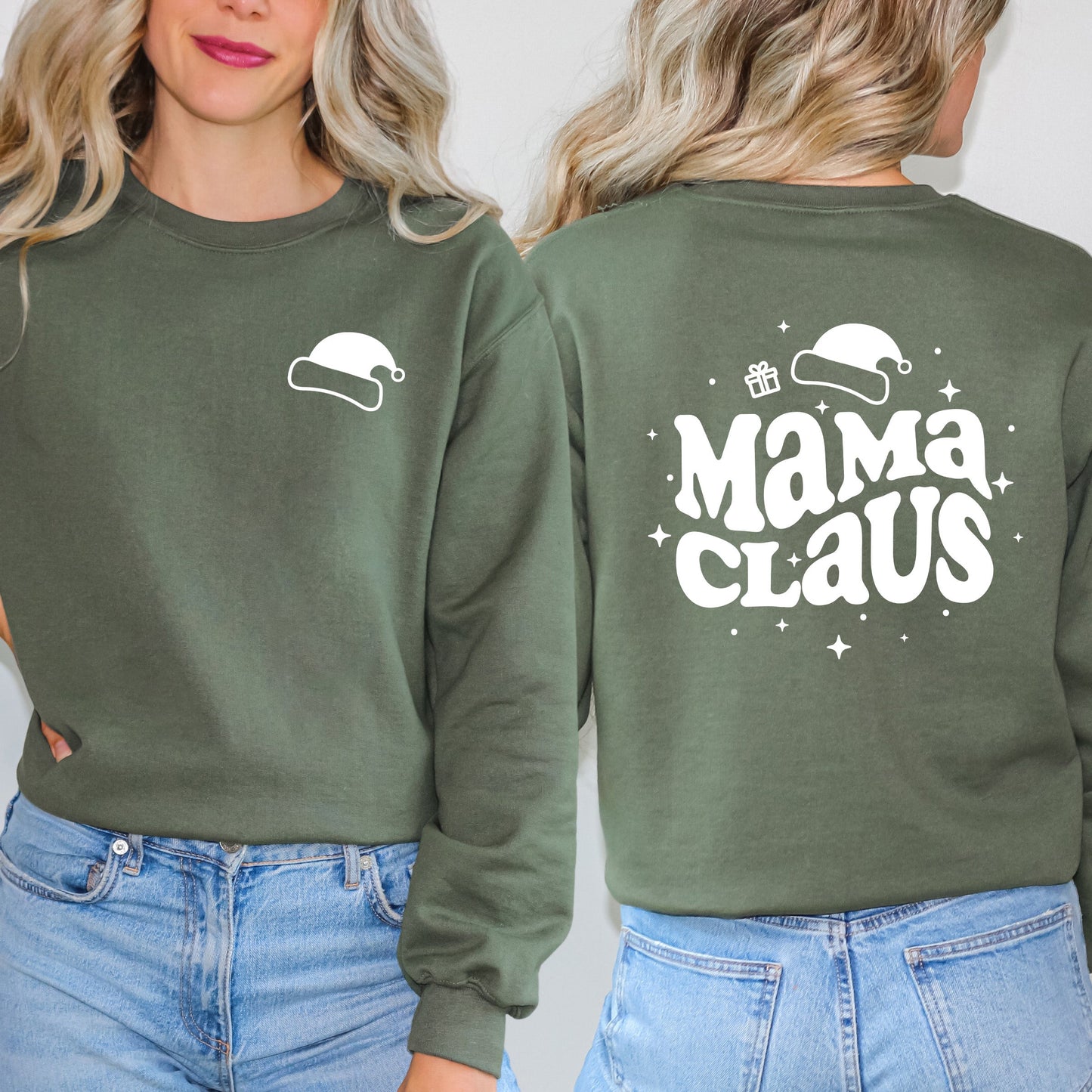 Mama Claus | Sweatshirt Front and Back Design