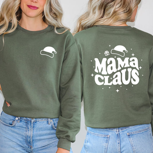 Mama Claus | Sweatshirt Front and Back Design