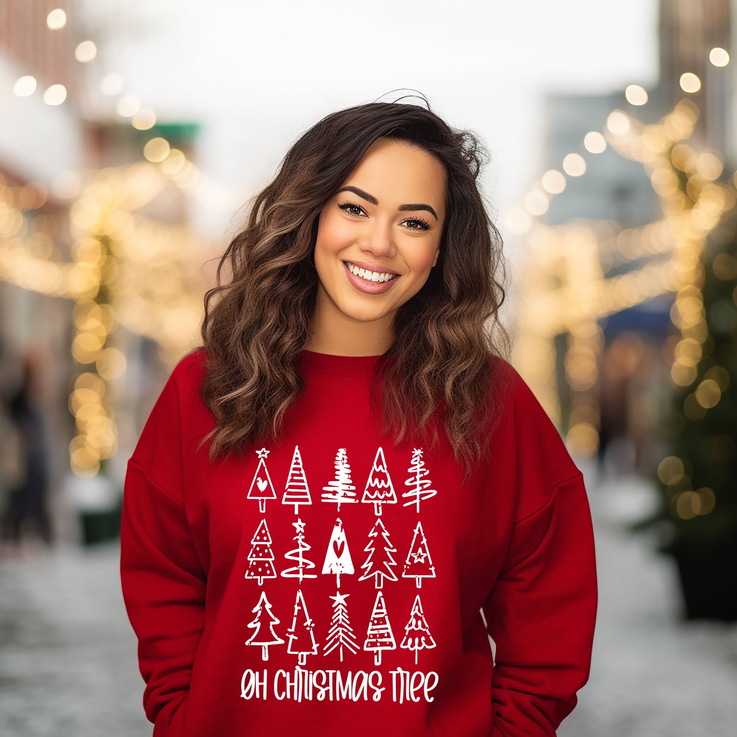 Distressed Oh Christmas Tree | Sweatshirt