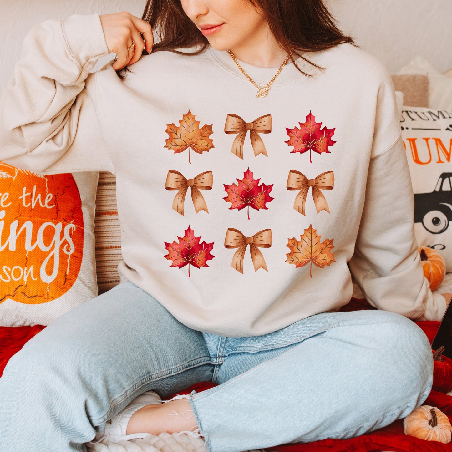 Coquette Fall Leaf Chart | Sweatshirt