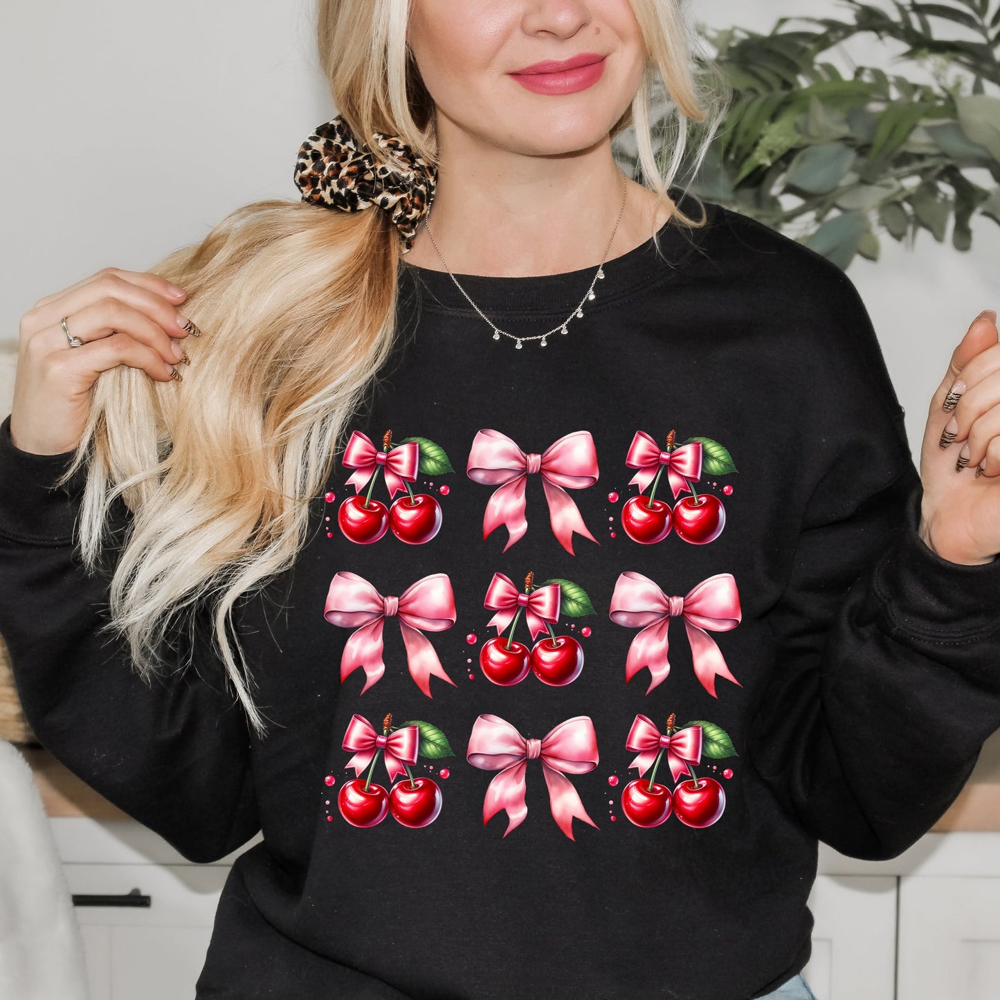 Coquette Pink Cherry Chart | Sweatshirt