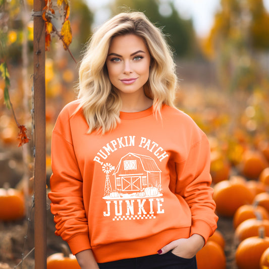 Pumpkin Patch Junkie Barn | Sweatshirt