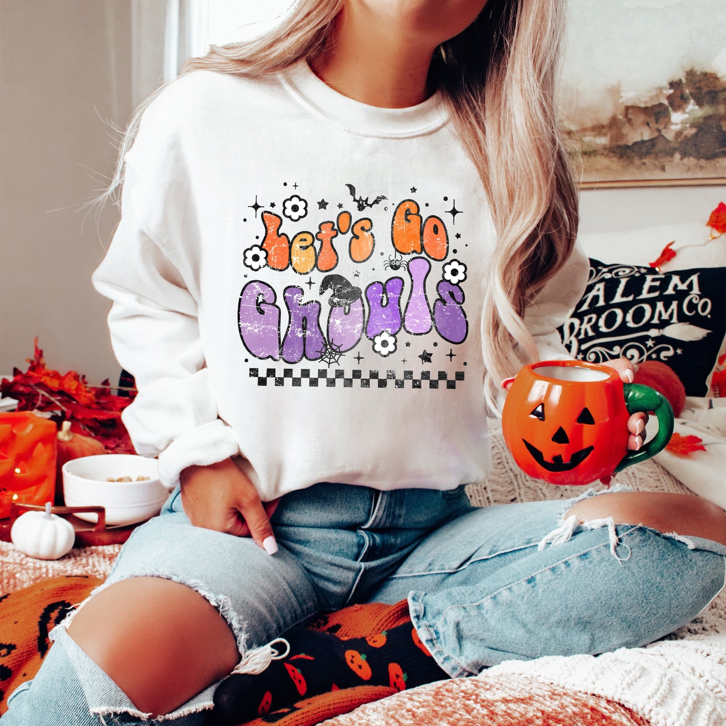 Let's Go Ghouls Flowers | Sweatshirt